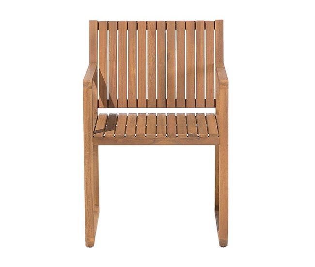 Beliani Conjunto de comedor SASSARI Madera Clara