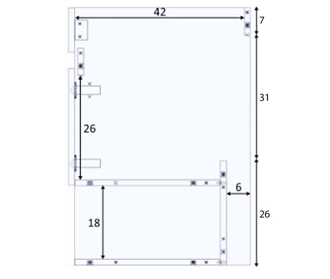 Mueble baño suspendido Clara 2 puertas, espejo y lavabo PMMA, Nordik Madera
