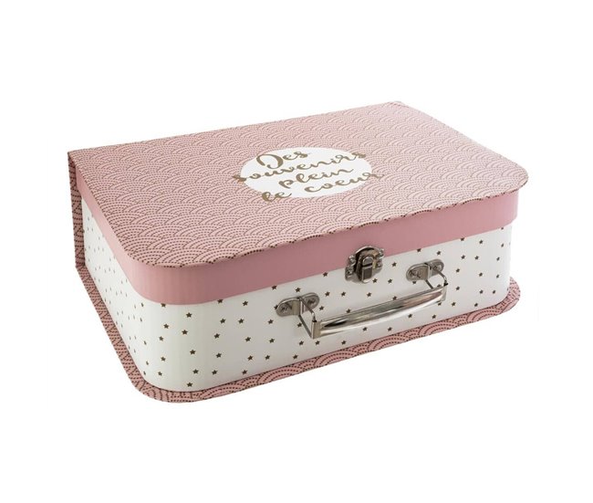 WELL HOME - Set de 3 maletitas infantiles, para niños Rosa