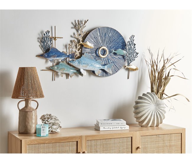 Beliani Decoración de pared BARIUM Azul