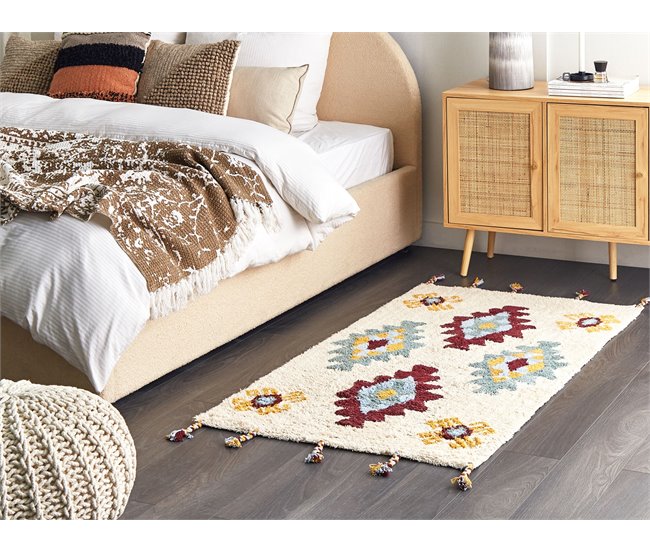 Beliani Alfombra de pelo corto DUZCE 80x150 Beige