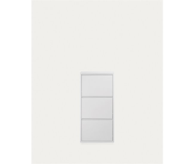 Zapatero de metal IRON 104x50x15cm Blanco