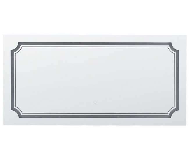 Beliani Espejo de baño ARROMACHNES Gris