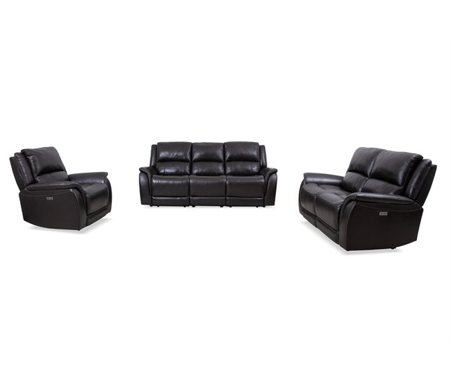 Sofá relax eléctrico NINFA 3 plazas Marron