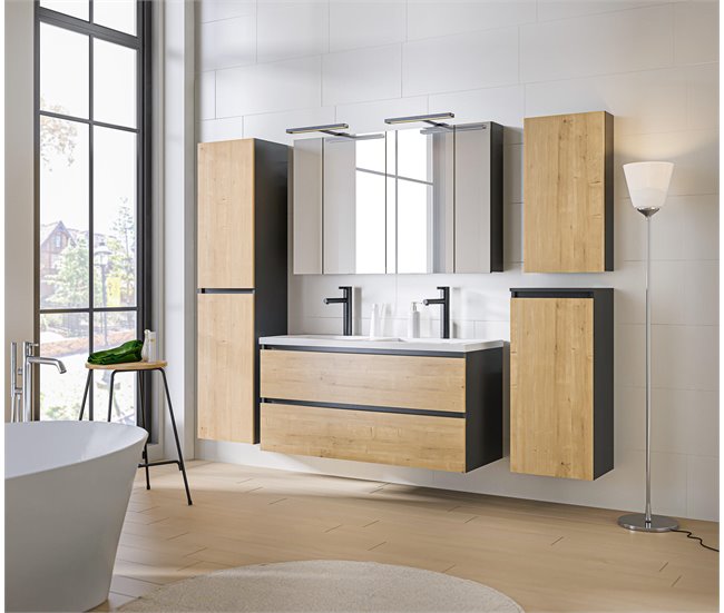 ARMARIOS LATERALES MONAKO 40 Gris/ Madera
