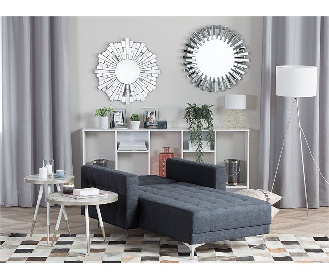 Beliani Chaise longue Poliéster ABERDEEN Grafito