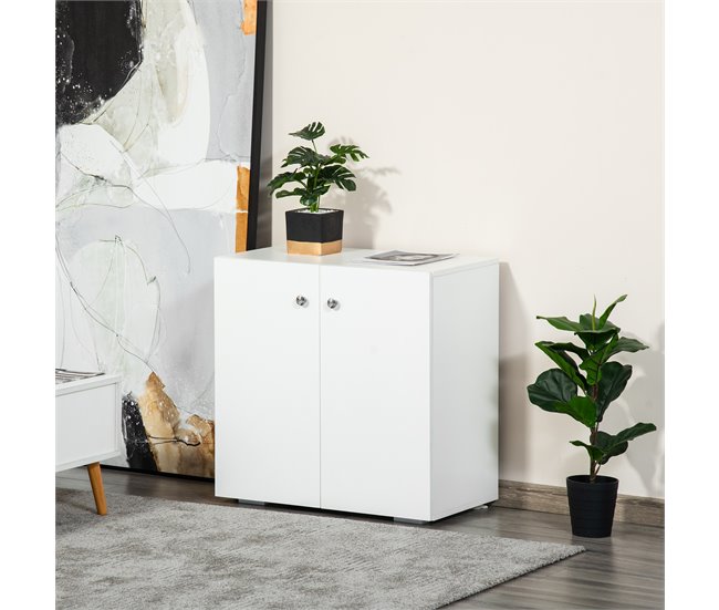 Aparador de Salón Melamina de Madera HOMCOM 70 Blanco
