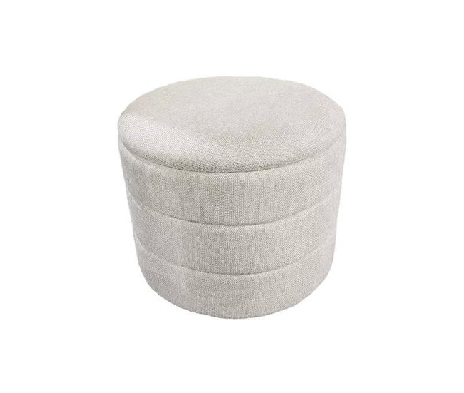 Puff redondo EVAN 45x36cm color beige Beige