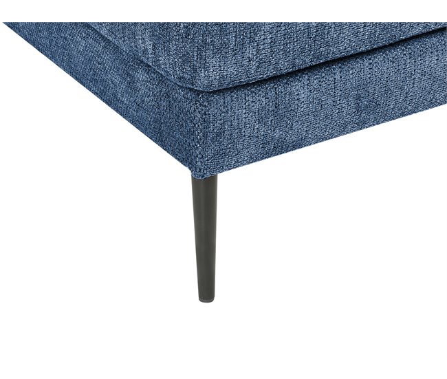 Beliani Sofá esquinero Poliéster FLAM Azul