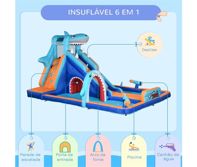 Castillo Hinchable Infantil Tela Oxford Multicolor
