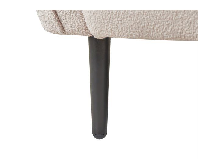 Beliani Chaise longue derecho Bouclé CHEVANNES Beige