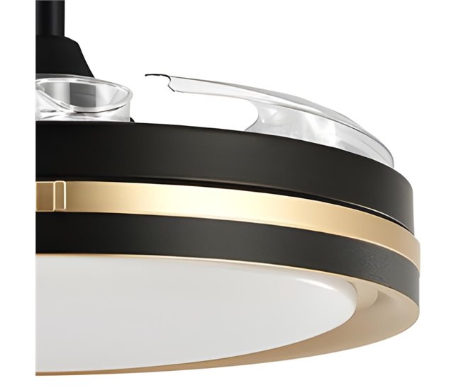 Ventilador De Techo Metal Serie Miok Negro/ Dorado