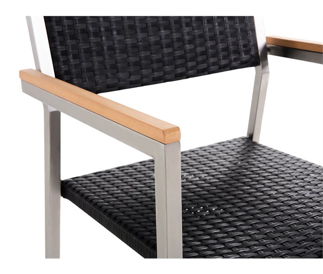 Beliani Conjunto de comedor GROSSETO Negro