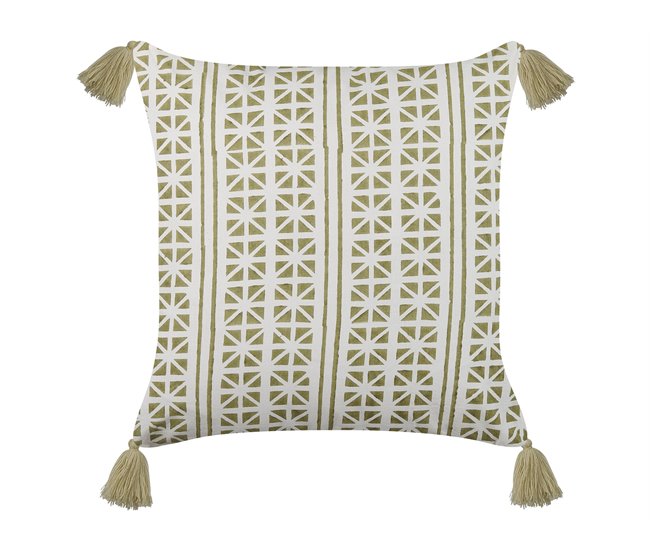 Beliani Cojín decorativo SYRINGA Verde