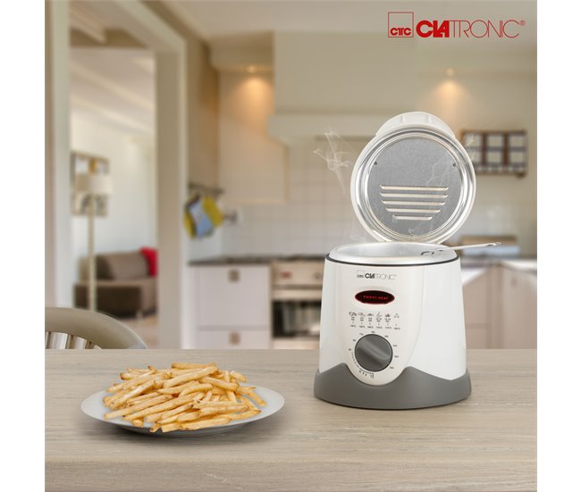 Freidora Fondue Clatronic FRR 2916 Blanco/ Gris