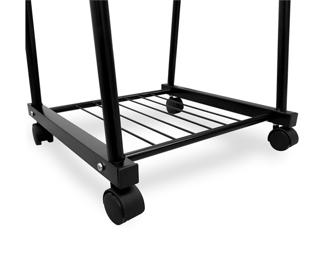 Espejo de Pie Cuerpo Entero con Ruedas 38x38 Negro