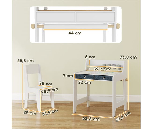 Escritorio Infantil MDF AIYAPLAY Blanco
