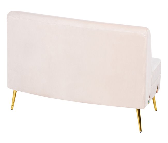 Beliani Sofá en U Terciopelo MOSS Beige