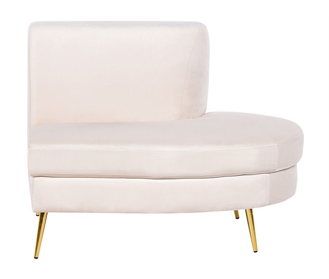 Beliani Sofá en U Terciopelo MOSS Beige