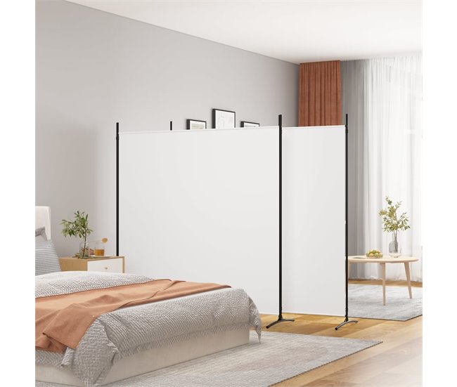 Biombo - Separador Divisor de 3 paneles Blanco