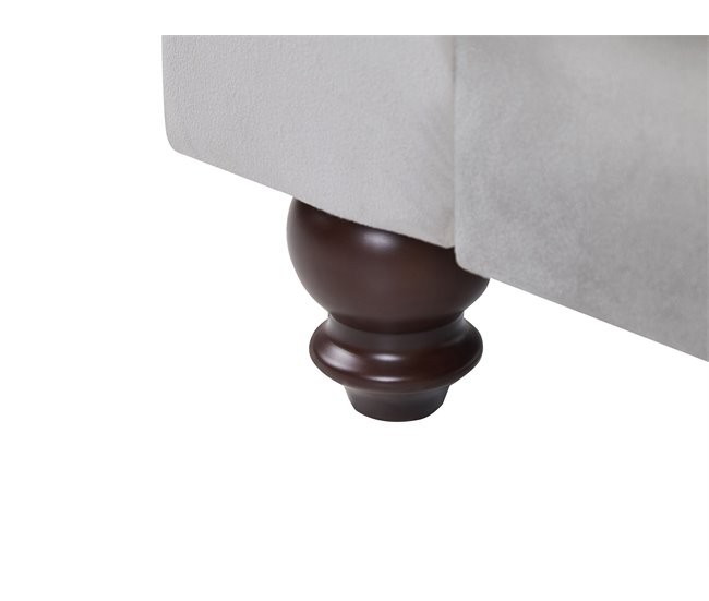 Beliani Chaise longue izquierdo Terciopelo LORMONT Gris Claro