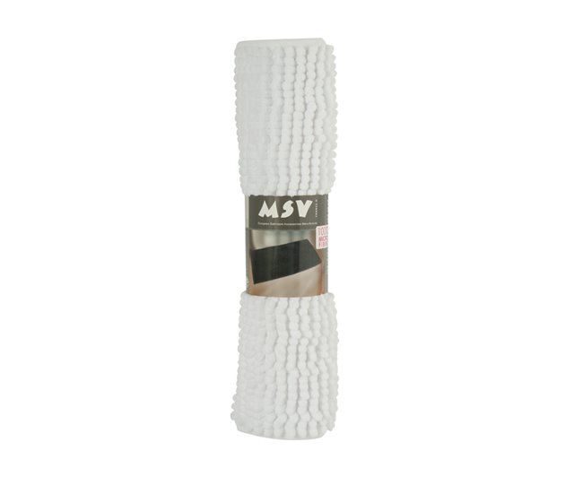 Alfombra De Baño Msv "Chenille" 60x40 Blanco