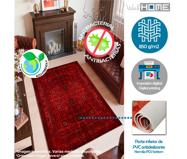 Alfombra De 80 X 150Cm 150x80 Blanco