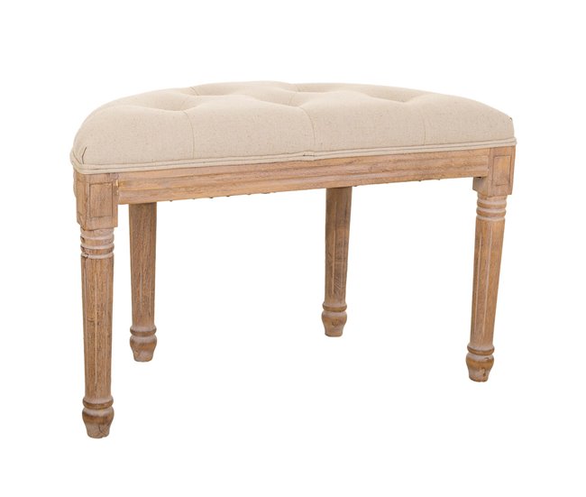 Banqueta de madera Beige