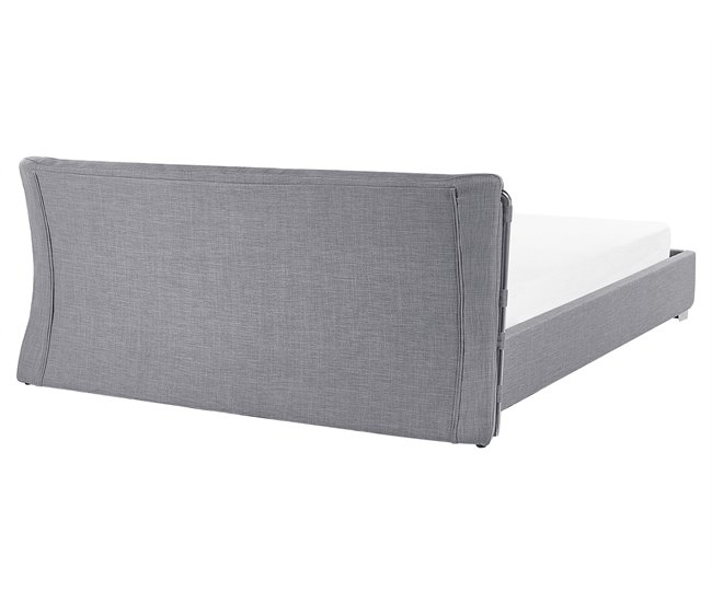 Beliani Cama con somier Poliéster PARIS 195x228 Dorado