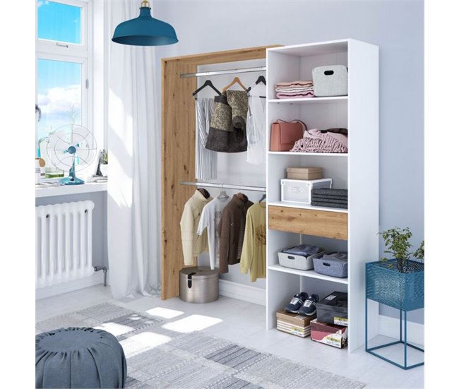 Armario vestidor Ezra 158 Blanco