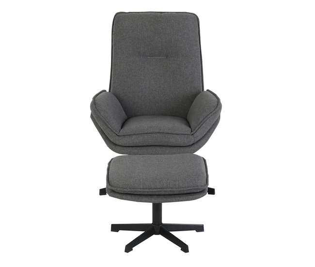 Sillón decorativo rotativo SARA color gris Gris