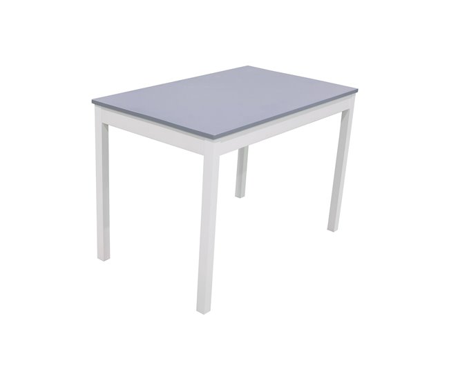 Conjunto de mesa con 4 sillas VERSALLES Blanco/ Gris