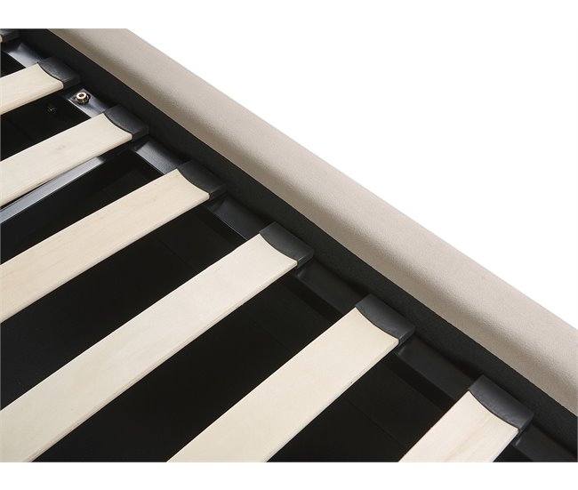 Beliani Cama con almacenaje Terciopelo BAJONNA 183x235 Beige