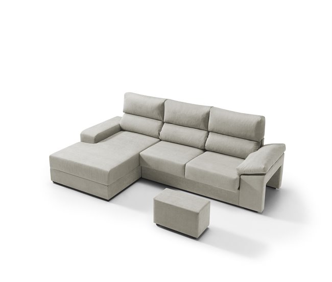 Chaise longue con arcón RUBIK Beige
