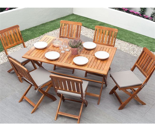 Beliani Conjunto de comedor CENTO Marron