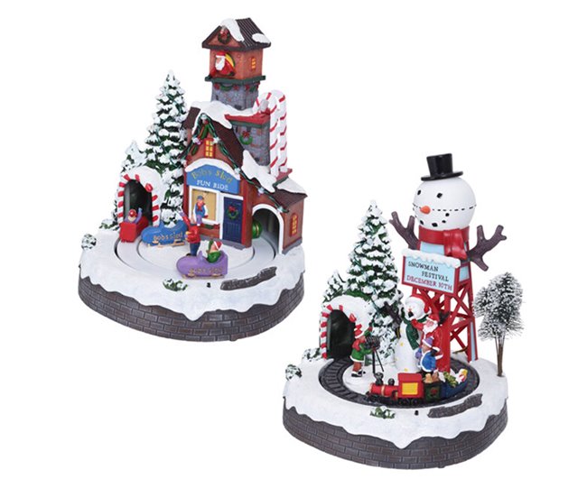 Escena de Navidad decorativa con movimiento y 10 LED Multicolor