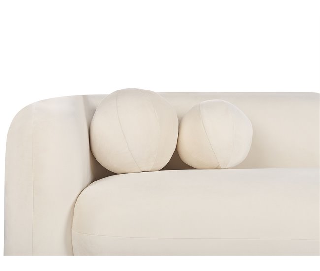 Beliani Conjunto de sofás LEIREN Crema