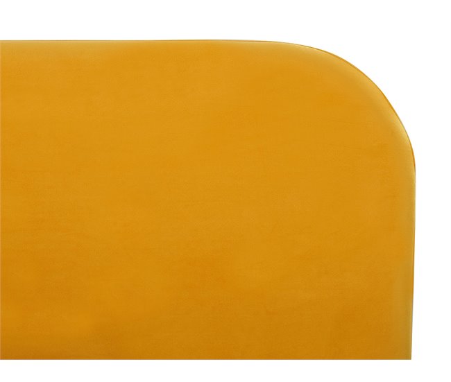 Beliani Cama Terciopelo FLAYAT 193x215 Amarillo