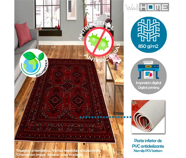 Alfombra De 160 X 230Cm 230x160 Chocolate