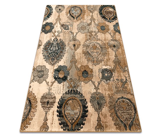 Alfombra de lana POLONIA Olivo Ornamento 235x350 Beige