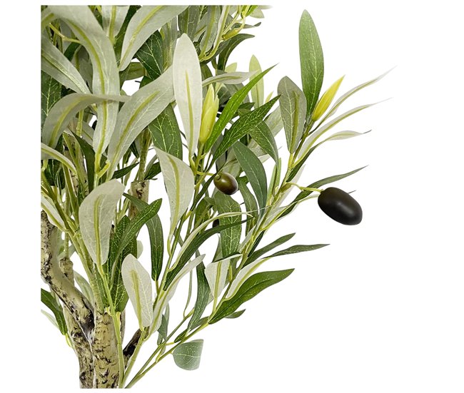 Acomoda Textil – Planta Artificial con Macetero Elegante. (Olivo) Verde