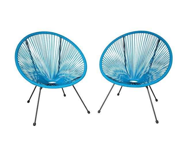 2 sillas de jardín Azul