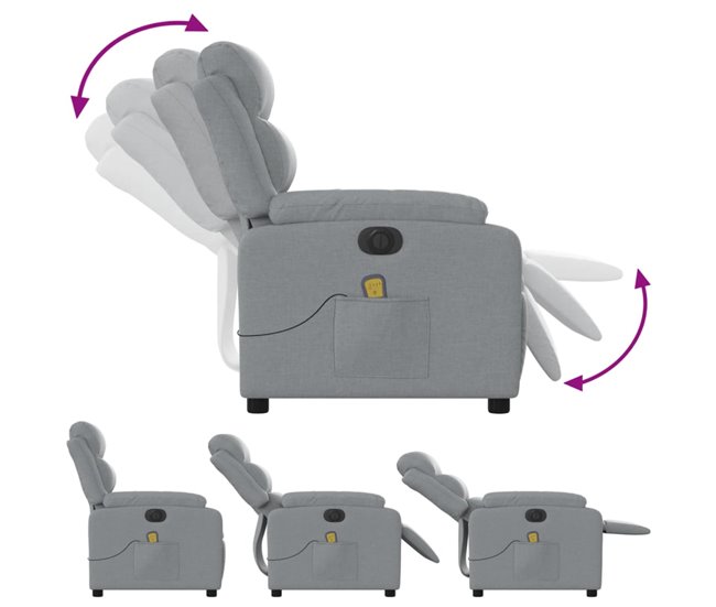Sillón Reclinable De Masaje Eléctrico Beige