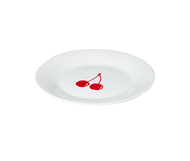 Plato de postre 4 piezas Fruits United Colors of Benetton Blanco