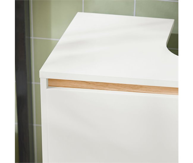 Armario Para Debajo Del Lavabo 2 Puertas BZR78-W SoBuy Blanco