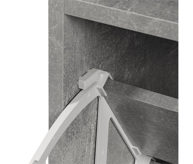 Conjunto Muebles de Entrada Tablero de partículas HOMCOM 90 Gris