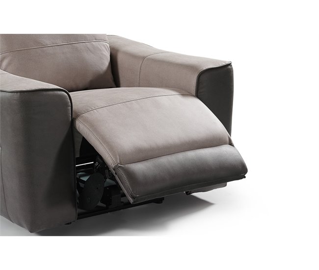 Sillón relax eléctrico MOON color gris claro y gris oscuro Gris