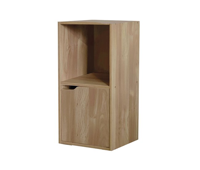 Acomoda Textil - Mesita de Noche de Madera. ( 1 Unidad) Natural