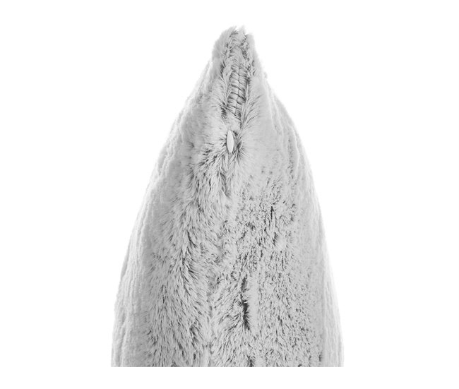 Beliani Cojín decorativo CLEMATIS Gris Claro