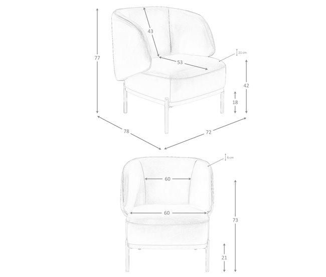 ANGEL CERDÁ Sillón piel Negro